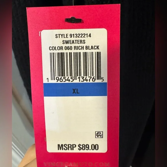 Vince Camuto Black Open-Front Cape - Picture 3 of 4